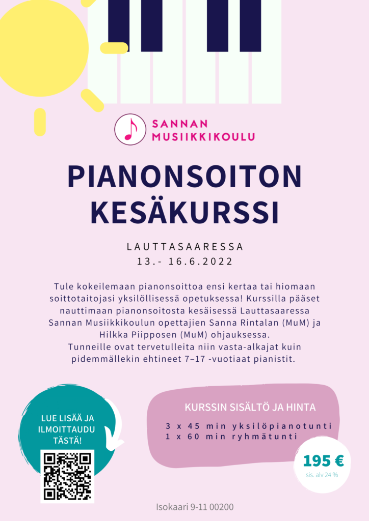 KesäkurssimainoskeltainenSMK